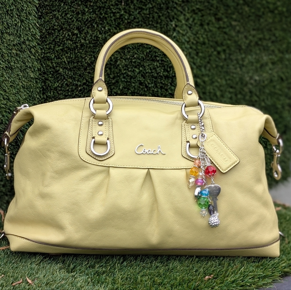 Coach LRG Vintage Ashley Convertible satchel handbag Shoulder purse 15447 Celery